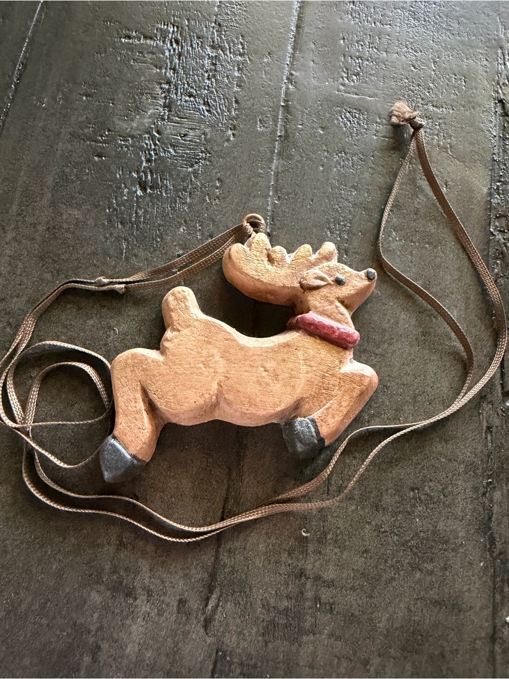 Brown Reindeer Pendant Necklace for Kids - Cute Holiday Accessory